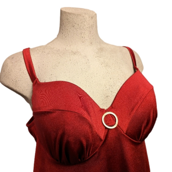 NWT Lane Bryant 3 piece Swim set, top 40C, swim skirt 16 & cover up - Picture 13 of 16